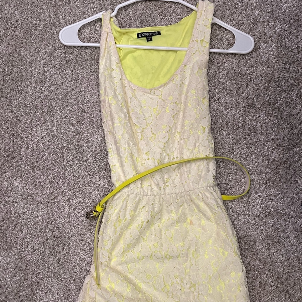 White/Yellow Cocktail Dress